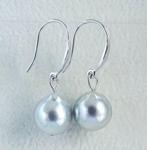 Zonder minimumprijs - Oorbellen - 18 karaat Witgoud Parel -, Nieuw