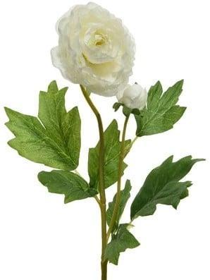 Ranonkel Camelia Wit 8x10x57 cm per stuk, Huis en Inrichting, Woonaccessoires | Kunstplanten en Kunstbloemen, Nieuw