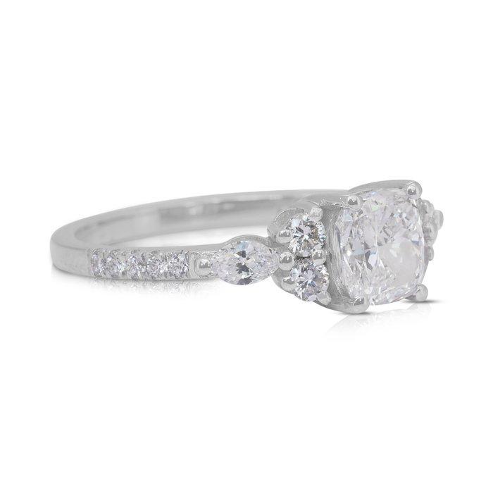Ring - 18 karaat Witgoud - 1.43ct. tw. Diamant (Natuurlijk), Handtassen en Accessoires, Ringen
