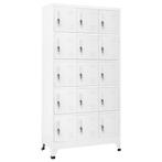 vidaXL Lockerkast 90x40x180 cm staal lichtgrijs, Huis en Inrichting, Kasten | Overige, Verzenden, Nieuw