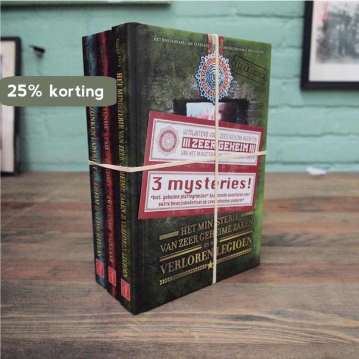 Trilogie ministerie van zeer geheime zaken / Ministerie van, Boeken, Kinderboeken | Kleuters, Zo goed als nieuw, Verzenden