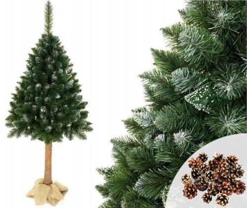 Kunstkerstboom - 180 cm - op stam - met sneeuw en glitter, Diversen, Kerst, Nieuw, Ophalen of Verzenden