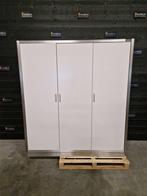 Buffetkast | 3-deurs | RVS met trespa | wit | 200 cm, Gebruikt