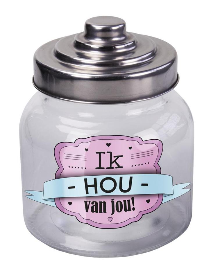 Snoeppot Ik Hou Van Jou 14cm, Hobby en Vrije tijd, Feestartikelen, Nieuw, Verzenden