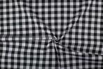 Ruitjesstof zwart wit geruit - 18mm geruit, 120 cm of meer, Zwart, Ophalen of Verzenden, Katoen