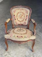 Fauteuil - Hout, Textiel - Fauteuil Luigi, stijl XV