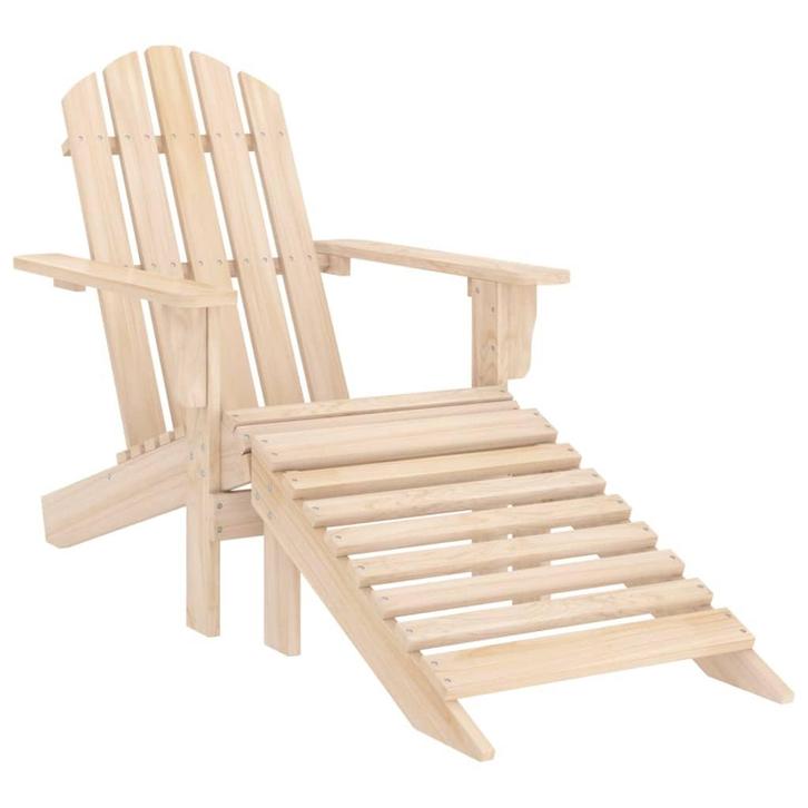 vidaXL Tuinstoel Adirondack met voetenbank massief vurenhout, Tuin en Terras, Tuinstoelen, Nieuw, Verzenden