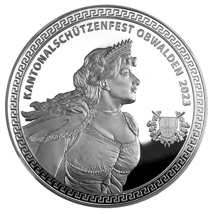 Zwitserland. 50 Franken 2023 Silver Obwalden Shooting, Postzegels en Munten, Munten | Europa | Niet-Euromunten