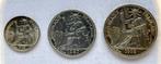 Frans Indochina. 10, 20, and 50 Cents 1923-1937 (lot of 3, Postzegels en Munten
