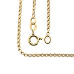 Gouden fantasie schakel ketting | 52,5 cm (schakelketting), Handtassen en Accessoires, Kettingen, Ophalen of Verzenden, Gebruikt