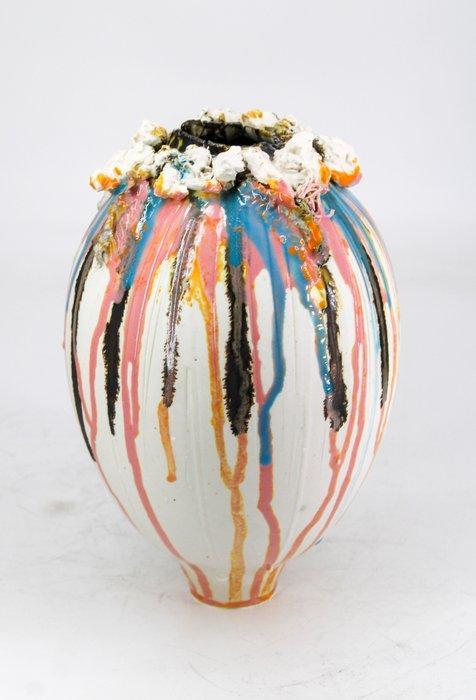 Max Modolo - Vaas  - Porselein - Vaassculptuur Sporen, Antiek en Kunst, Kunst | Designobjecten