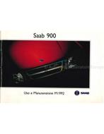 1992 SAAB 900 INSTRUCTIEBOEKJE NEDERLANDS, Ophalen of Verzenden
