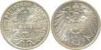 Duitsland 1 Mark Kaiserreich 1904 D prfr / stgl zilver, Verzenden