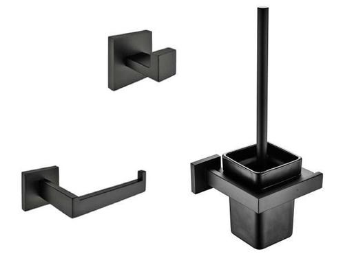 Veiling - Toilet accessoire set, mat zwart, Doe-het-zelf en Bouw, Sanitair
