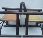 Klapstoel - Leer - Twee vintage stoelen.