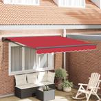 vidaXL Inklapbare Luifel Rood 350 x 250 cm Aluminium en Stof, Tuin en Terras, Verzenden, Nieuw