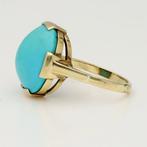 Bague - 14 carats Or jaune - turquoise