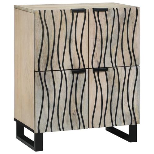 vidaXL Mediaopslagkasten & Rekken Wit en Zwart 60 x 33.5 x, Huis en Inrichting, Kasten | Dressoirs, Nieuw, Verzenden