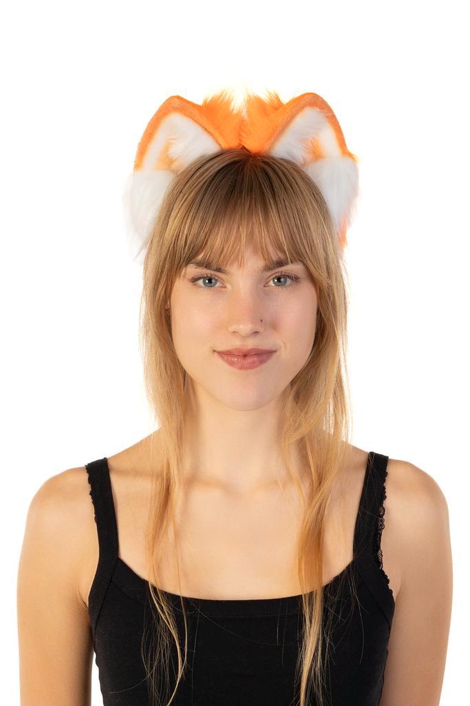 Haarband Furry Oortjes Oranje Wit Kat Poes Vos Diadeem Dons, Kleding | Dames, Carnavalskleding en Feestkleding, Nieuw, Ophalen of Verzenden