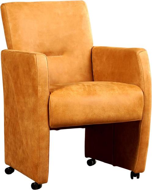 Cognac leren moderne eetkamerfauteuil - Kenia Leer Cognac, Huis en Inrichting, Stoelen, Overige kleuren, Eén, Nieuw, Leer, Ophalen of Verzenden