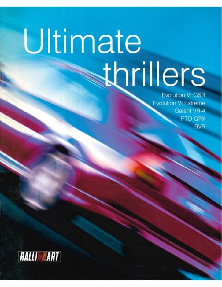 2000 MITSUBISHI RALLYART PROGRAMMA BROCHURE ENGLISH, Boeken, Auto's | Folders en Tijdschriften