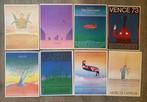 Jean Michel Folon - Set completo di 8 poster vintage