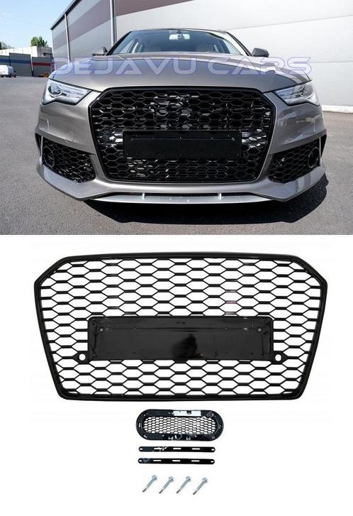 RS6 Look Front Grill Black Edition voor Audi A6 C7.5 Facelif, Auto diversen, Tuning en Styling, Ophalen of Verzenden
