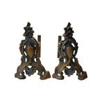 Baroque Revival aesthetic - Vuurbok - Verguld messing, Antiek en Kunst