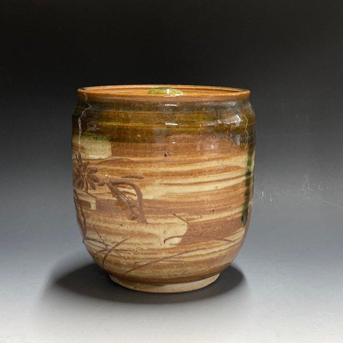 Japanese Mizusashi - Mino Style - Container - Aardewerk -, Antiquités & Art, Antiquités | Autres Antiquités