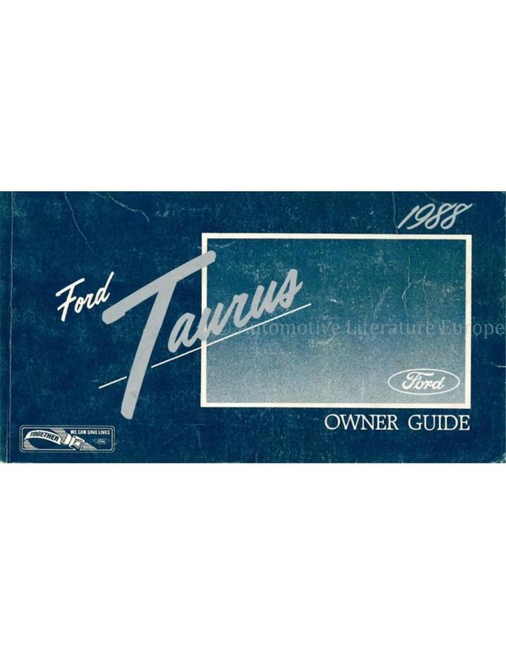 1988 FORD TAURUS INSTRUCTIEBOEKJE ENGELS (USA), Auto diversen, Handleidingen en Instructieboekjes