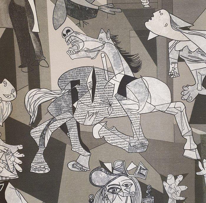 Tessuto Guernica Pablo Picasso - Artistiek ontwerp -, Antiek en Kunst, Antiek | Tapijten, Tafelkleden en Textiel