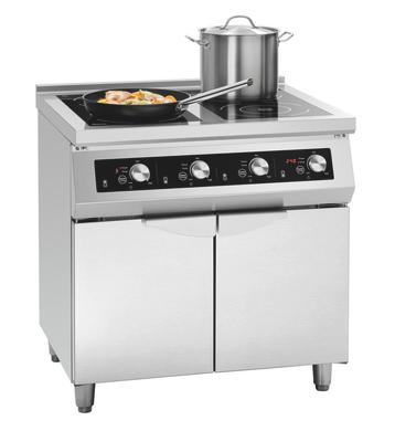 Bartscher 4-velden inductiekookplaat op Kast GU | 2 x 5 kW, beschikbaar voor biedingen