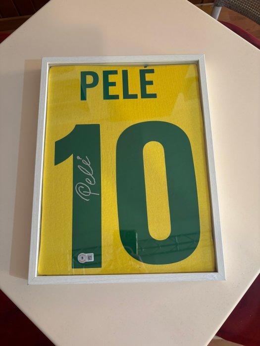 Voetbal Super Cup - Pele signed Jersey Brasil with Coa, Verzamelen, Overige Verzamelen