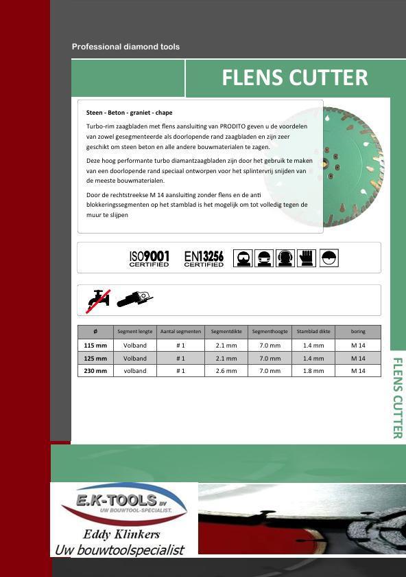 Flens Cutter: Steen - Beton - Graniet - Chape., Bricolage & Construction, Outillage | Meuleuses, Envoi