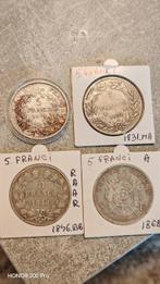 France. 5 Francs 1831/1875 (lot of 4 silver coins) (Sans