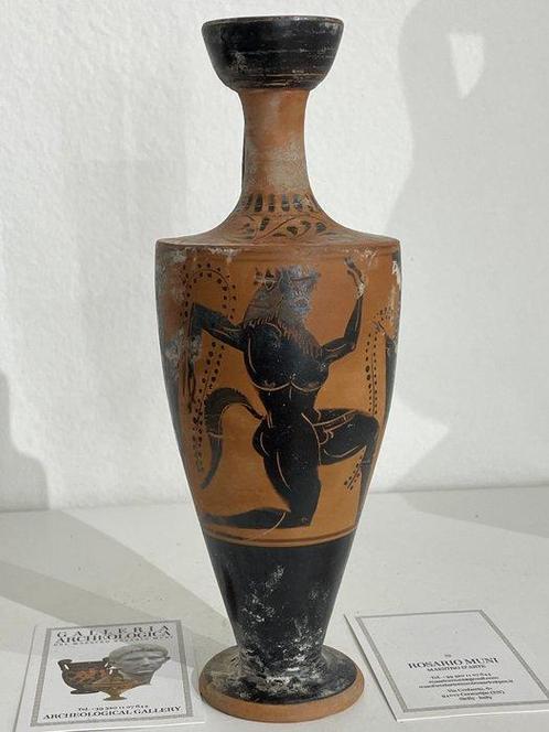 Replica van een oude Griek Keramiek Lekythos - 21 cm, Antiquités & Art, Antiquités | Autres Antiquités