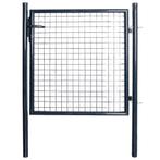 vidaXL Gaaspoort 85,5x100 cm gegalvaniseerd staal grijs, Tuin en Terras, Tuinpoorten, Verzenden, Nieuw