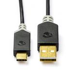 Apple oplaadkabel | USB C 2.0 | 1 meter (Antraciet), Informatique & Logiciels, Pc & Câble réseau, Verzenden