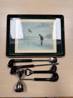 Drankservies (5) - golf club - Legering, Chroom, Hars -