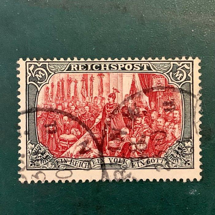 Duitse Rijk 1900 - 5 Mark Reichspost type II met plaatfout, Postzegels en Munten, Postzegels | Europa | Duitsland