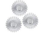 Veiling - Sierspiegel zon 3 stuks ronde hangspiegels zilver, Huis en Inrichting, Nieuw