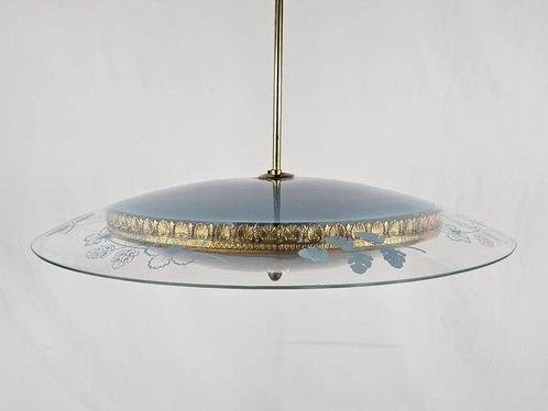 Lustre - Lustre disco attribué à Pietro Chiesa pour Fontana, Antiek en Kunst, Antiek | Verlichting