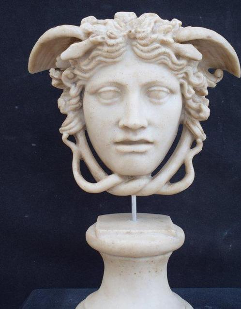Sculpture, Medusa Rondanini - 32 cm - Marbre de Carrare, Antiek en Kunst, Antiek | Keramiek en Aardewerk