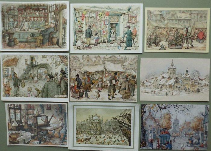 Anton Pieck - mooie kaarten en prenten - Ansichtkaart (153), Verzamelen, Postkaarten | Buitenland