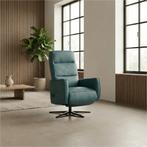 Leren handmatige relaxfauteuil Pride - Toledo Turquoise, Huis en Inrichting, Nieuw, Ophalen of Verzenden, Modern, 50 tot 75 cm