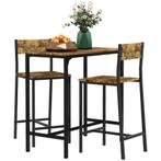 TRUUSK 3-delige Barset - Staande Tafel - 2 Stoelen - MDF - M, Verzenden, Nieuw
