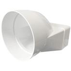 Kunststof verloop 110 x 55mm naar Ø 100mm - asymmetrisch, Verzenden, Nieuw