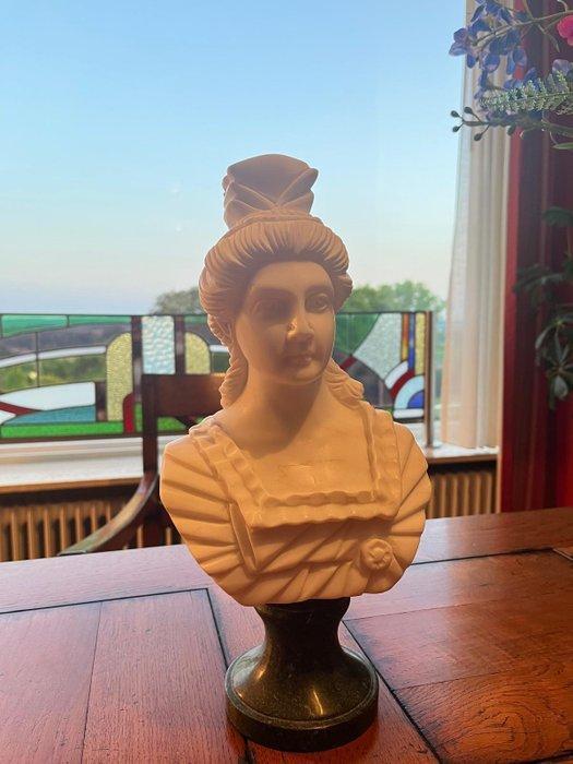 Buste, Handgemaakt vrouwelijke buste - 4 kg - 32 cm - Marmer, Antiek en Kunst, Curiosa en Brocante