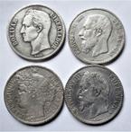 Wereld. Lot. 5 Franc/900 Lei 1850/1919 (4 pieces silver)