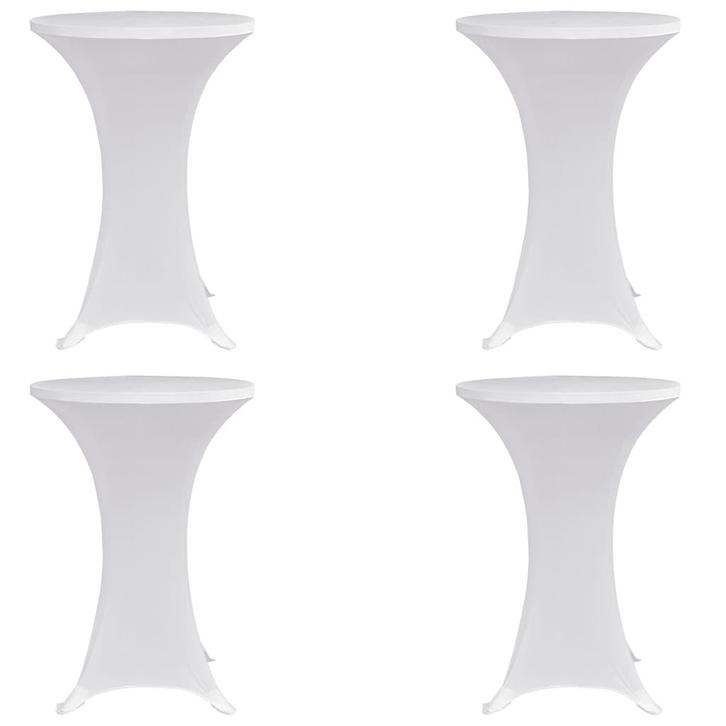 vidaXL Statafelhoes 4 st stretch Ø70 cm wit, Tuin en Terras, Tuinmeubel-accessoires, Nieuw, Verzenden